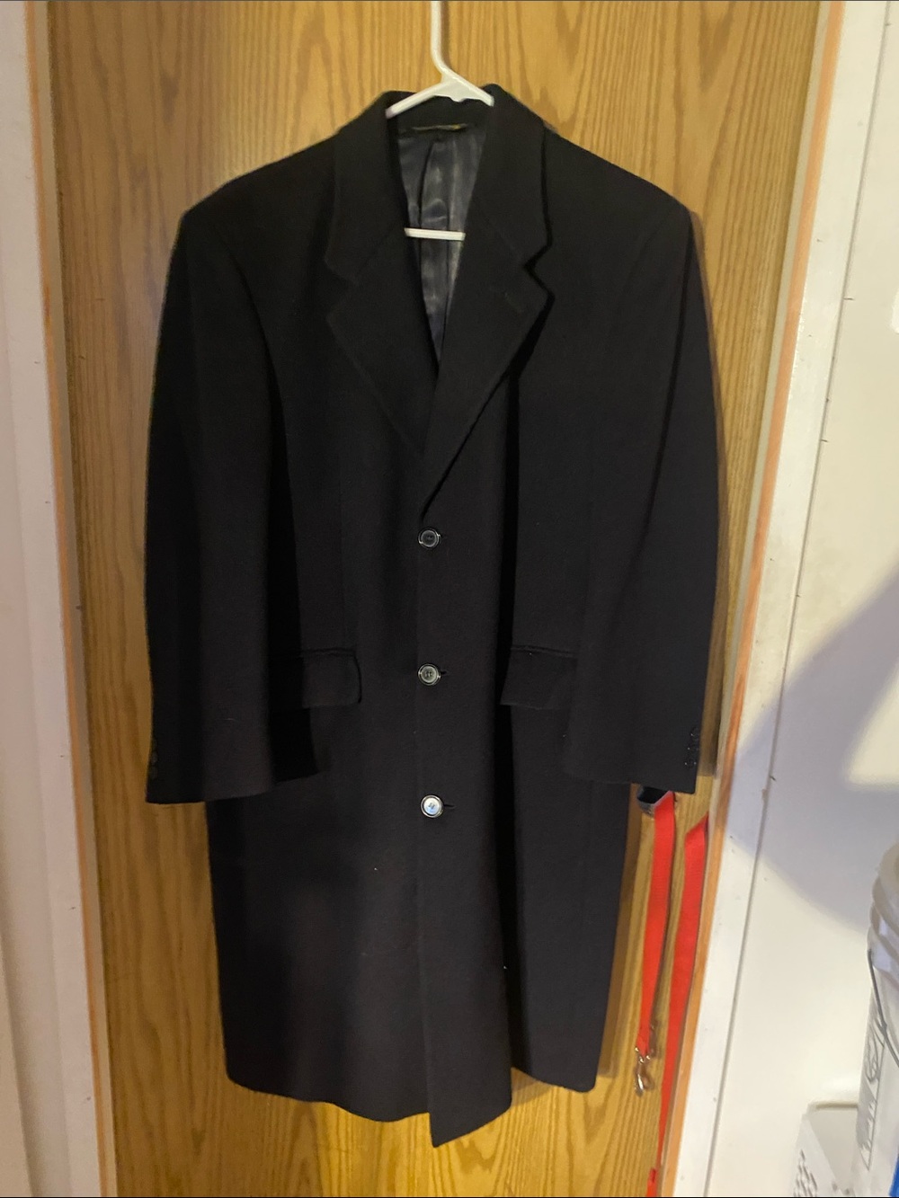 Stunning 100% Pure Cashmere Navy Holt Renfrew  Overcoat